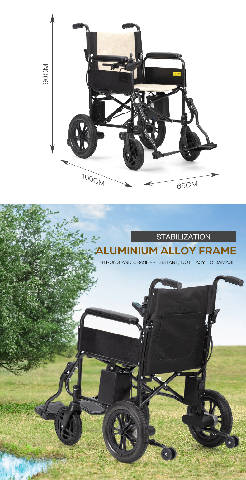 handikappad lätt rullstol elektrisk skoter