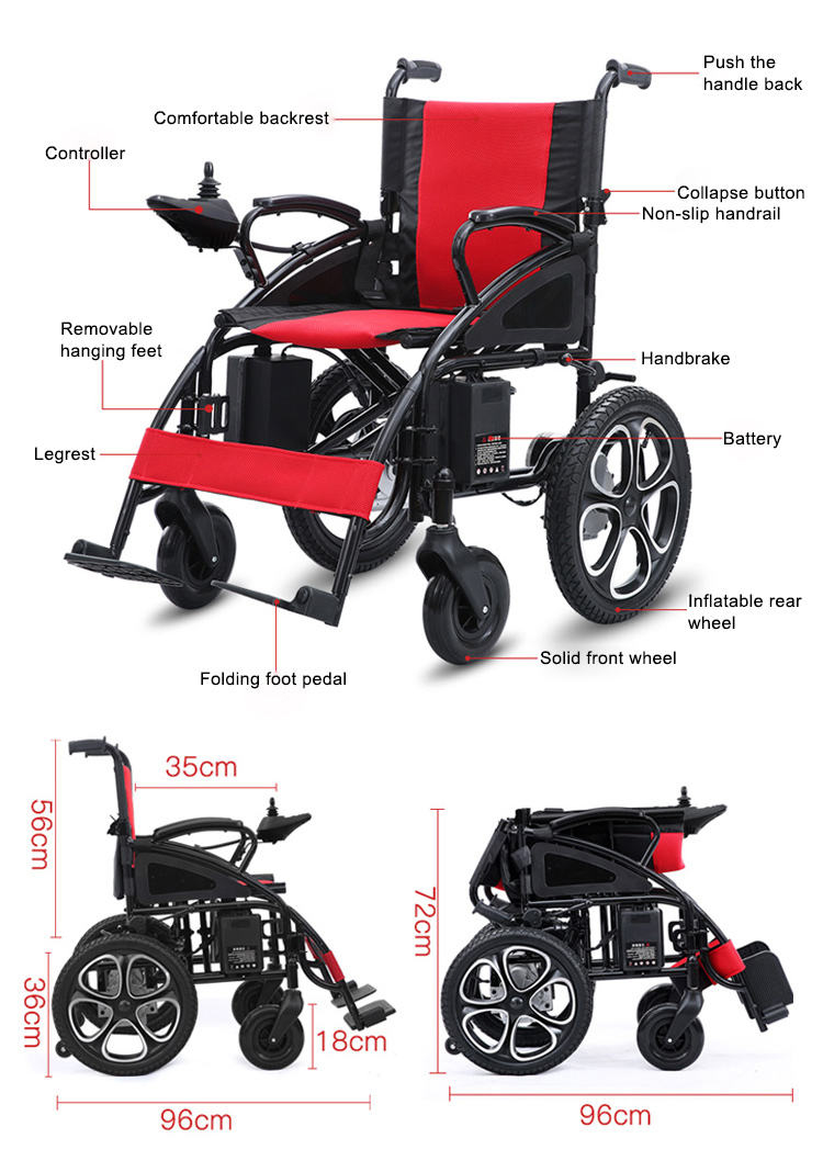 Staal elektriese rolstoel (2)