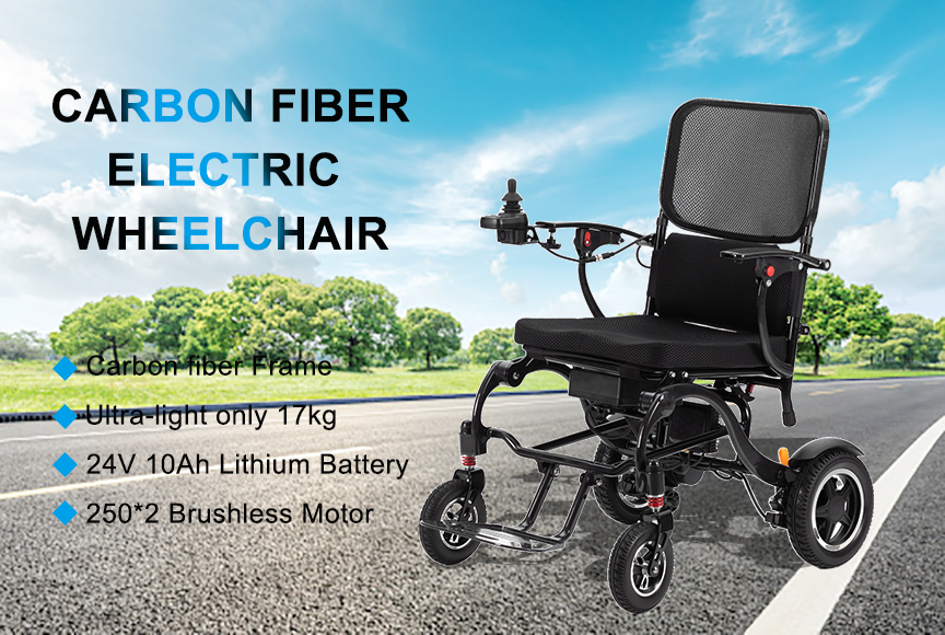 elektrický invalidní vozík z uhlíkových vláken