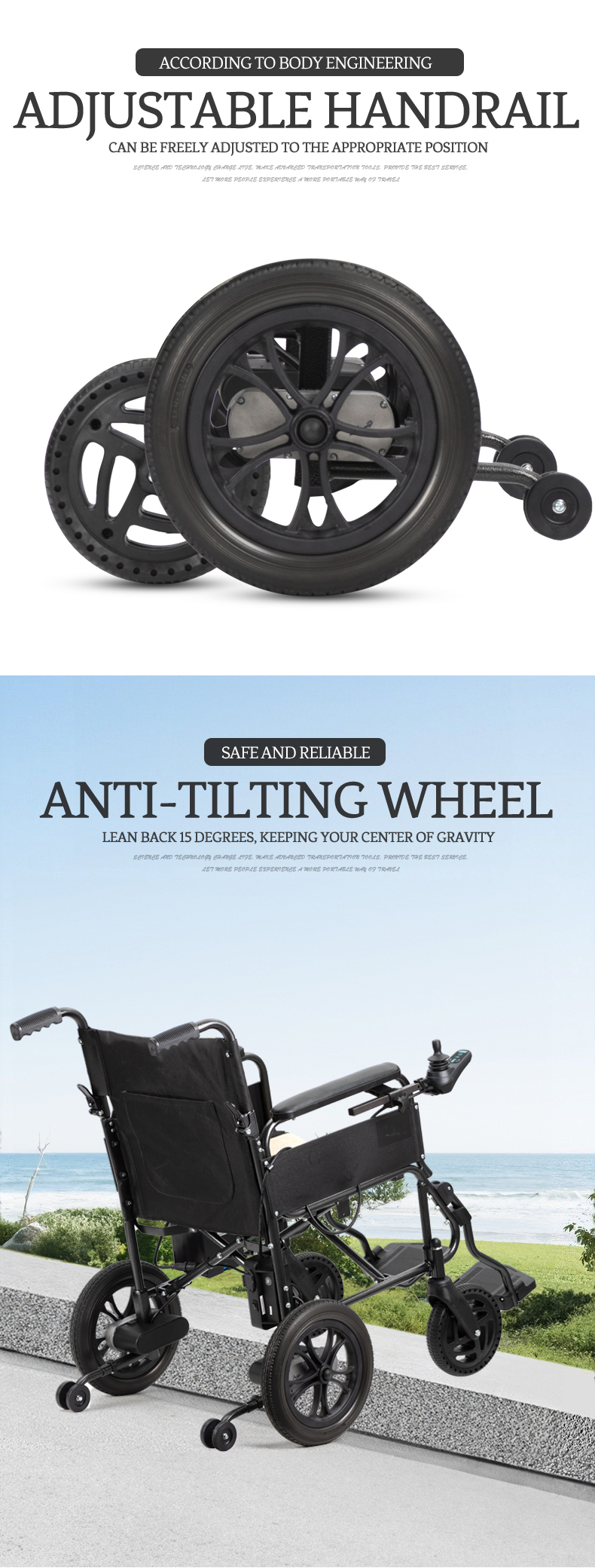 motorized lightweight electric wheelchair