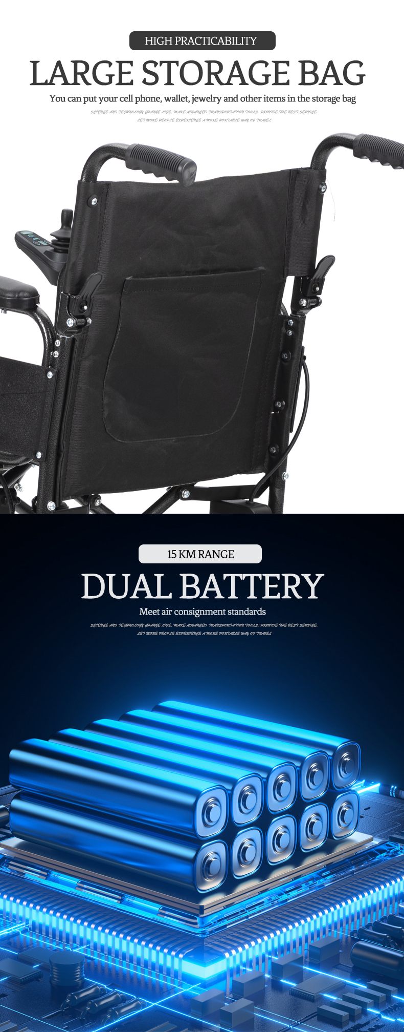 lightweight wheelchair electric for elderly